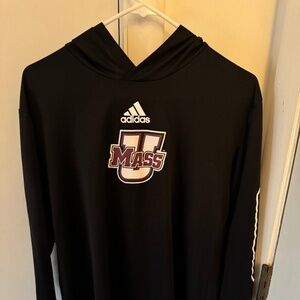 Adidas UMass TEAM ISSUE Black HEAT.RDY Hooded Shirt